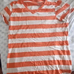 Orange and white shirt